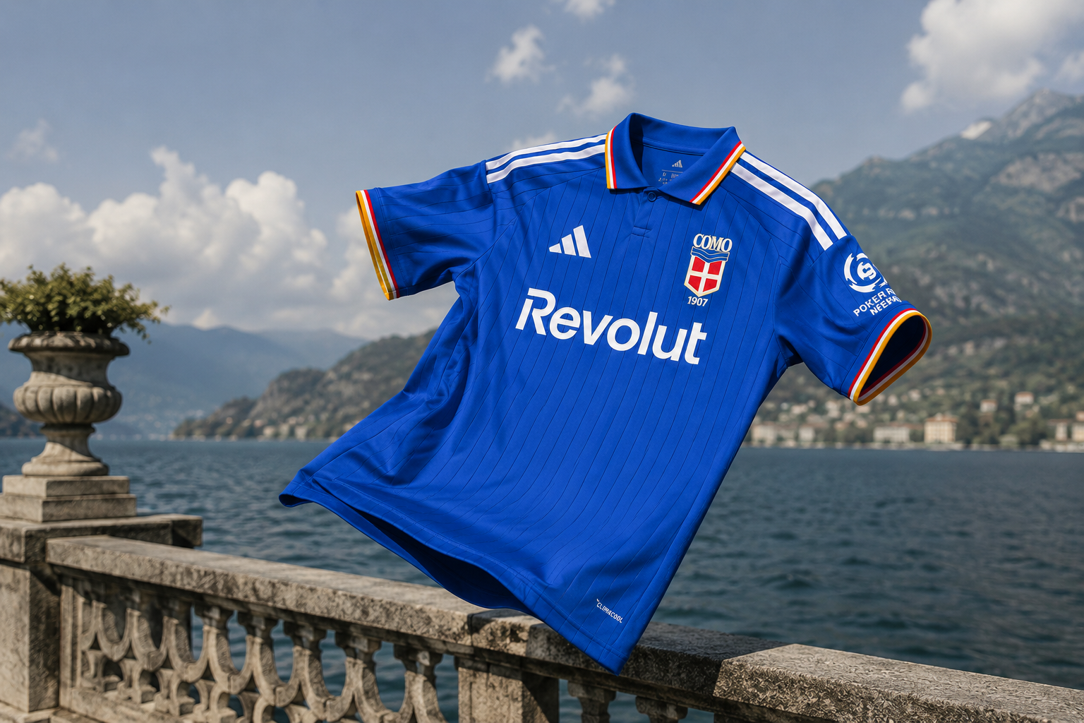 Exemplo de foto externa de camisa de futebol criada com prompt de IA
